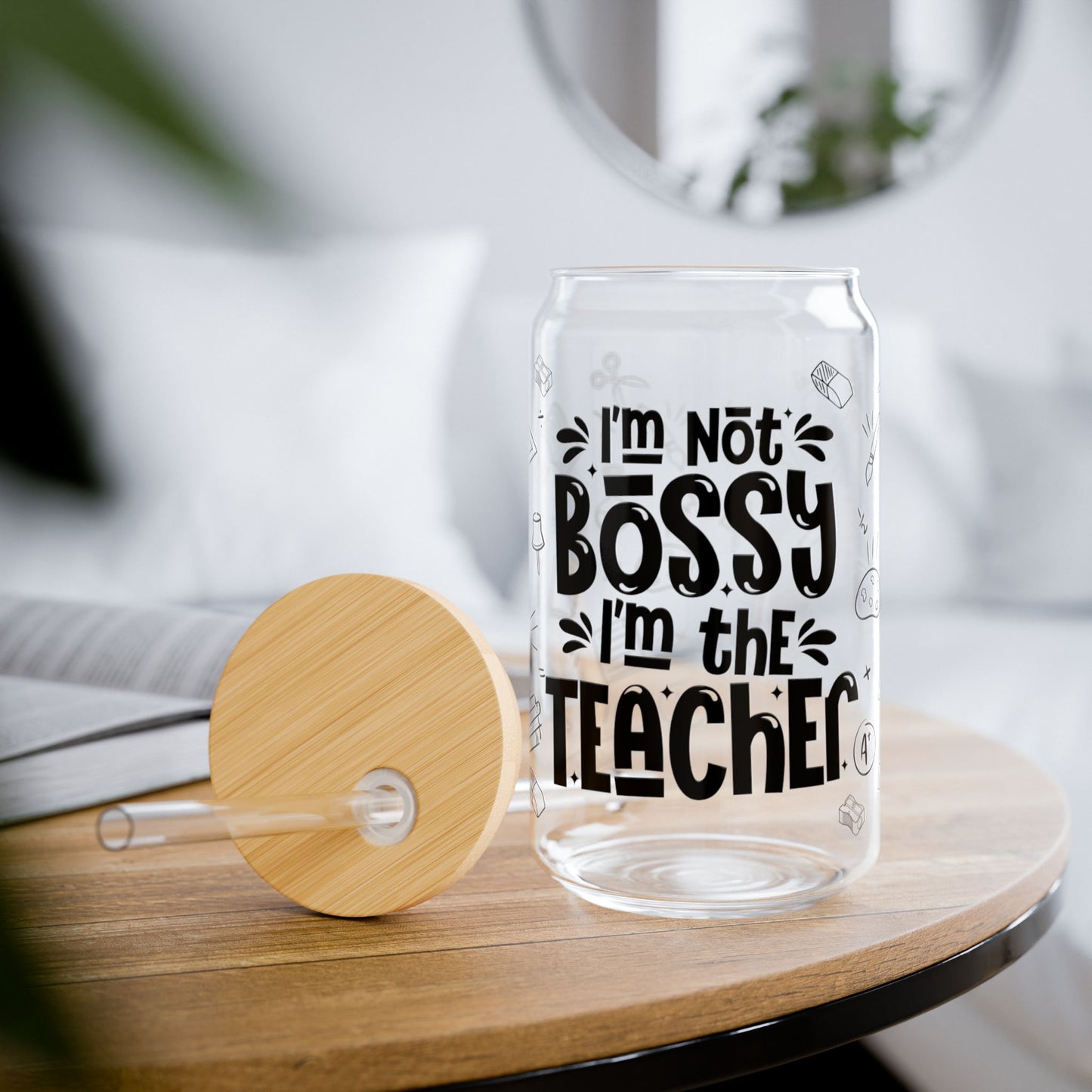 Teacher Glass Cup, 16 oz