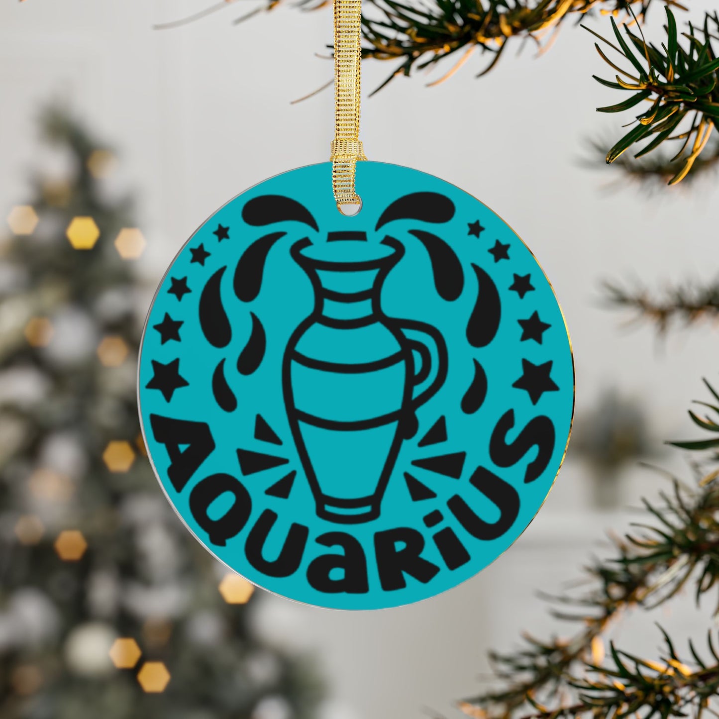 Aquarius Zodiac Keychain