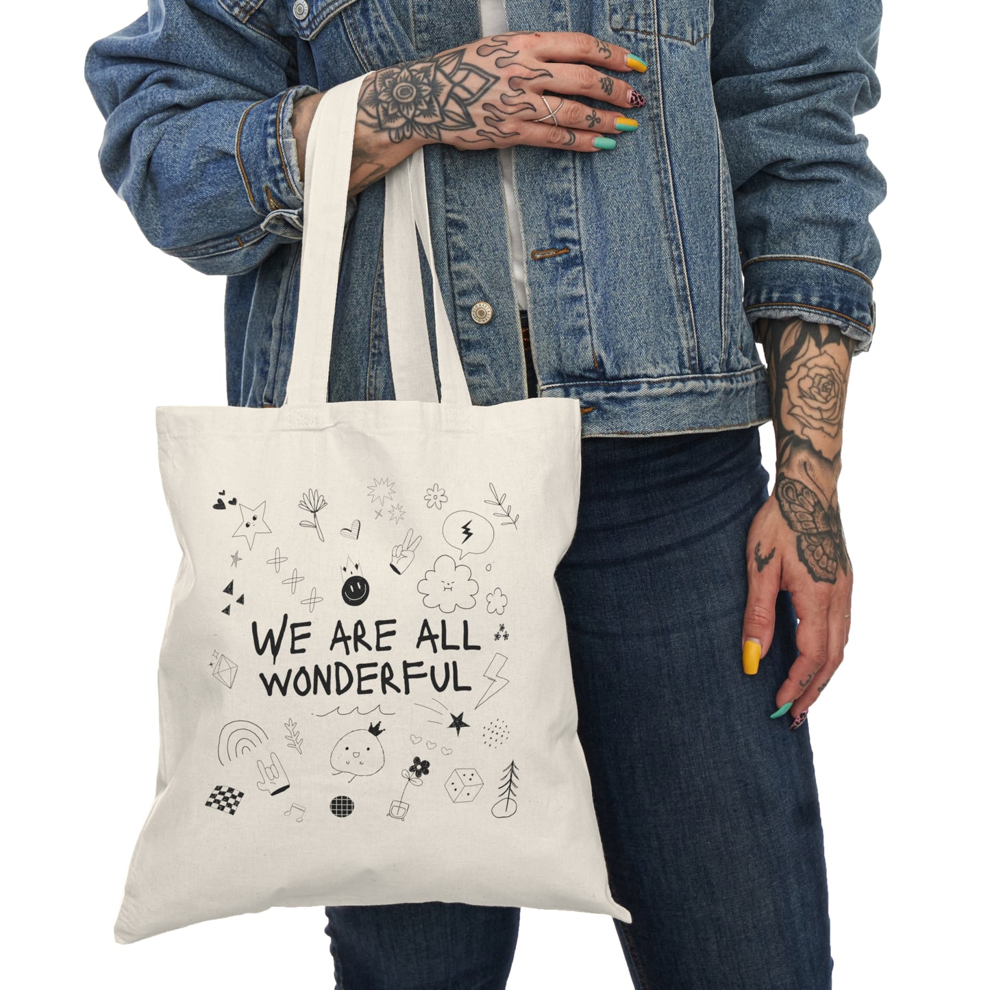 We are all wonderful tote bag