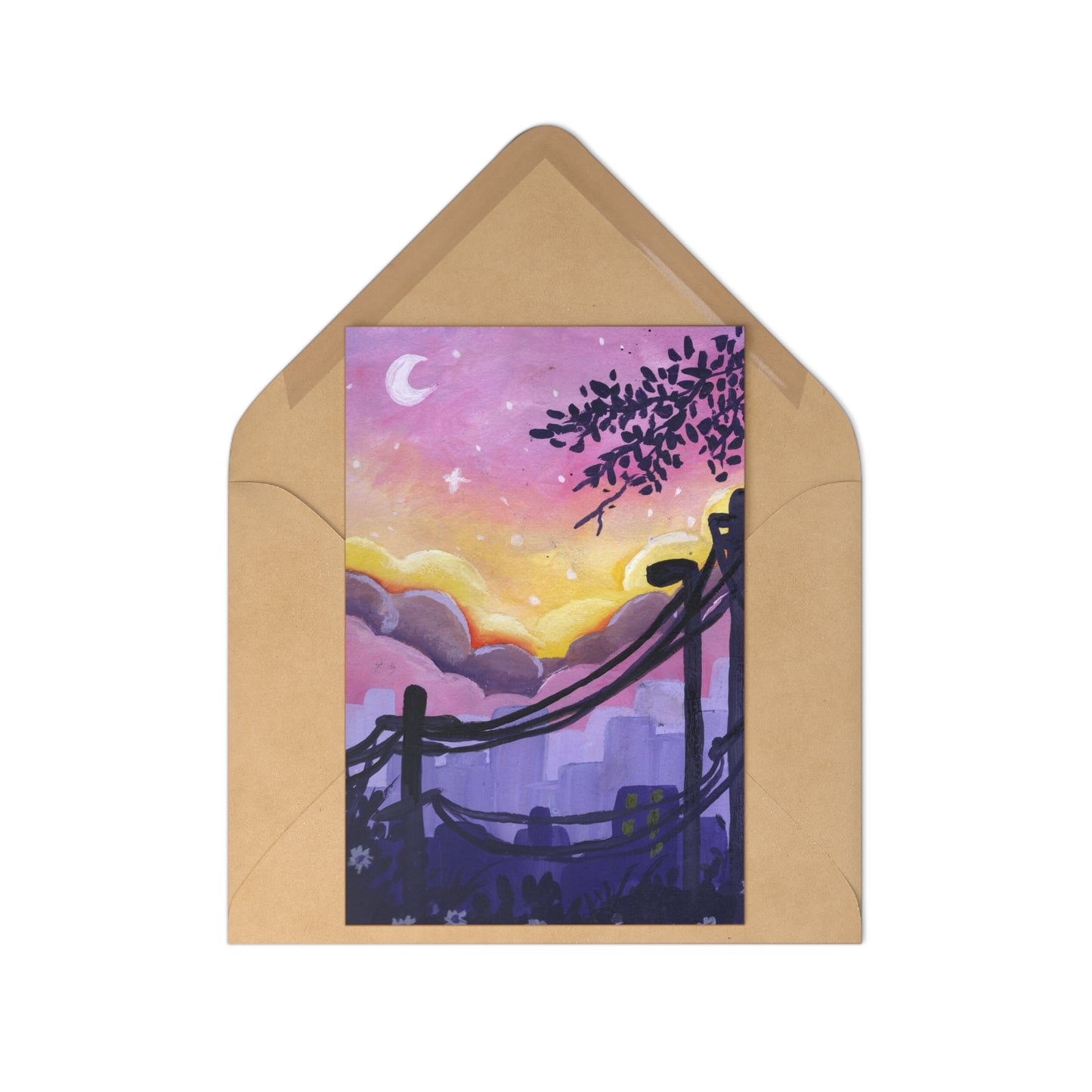 Purple Sunset Card