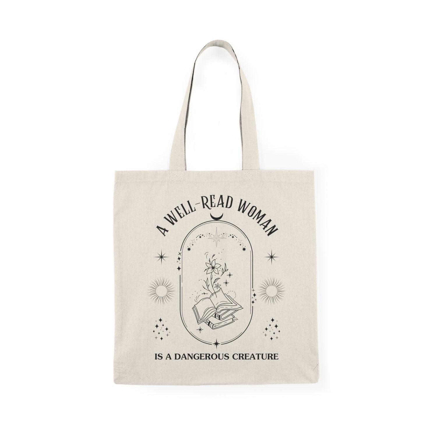 A well-read woman is a dangerous creature tote bag