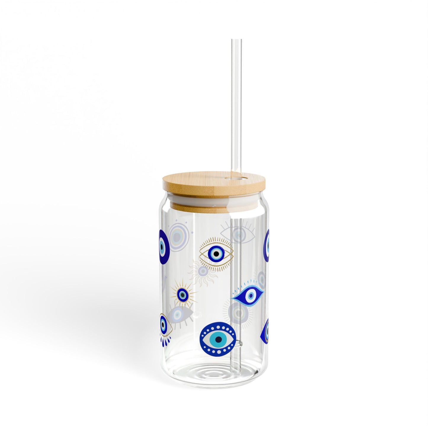 Evil Eye Glass Cup, 16 oz