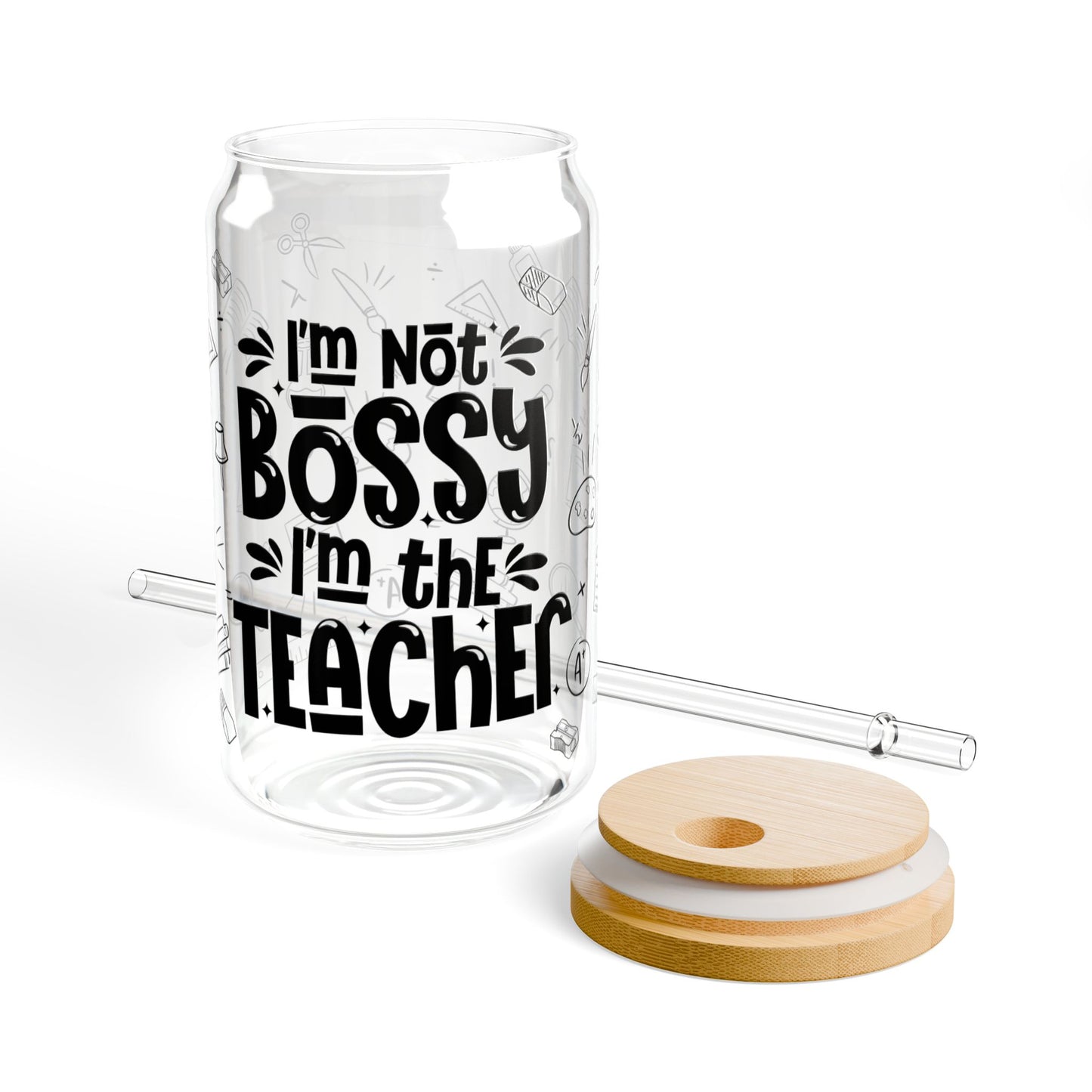 Teacher Glass Cup, 16 oz